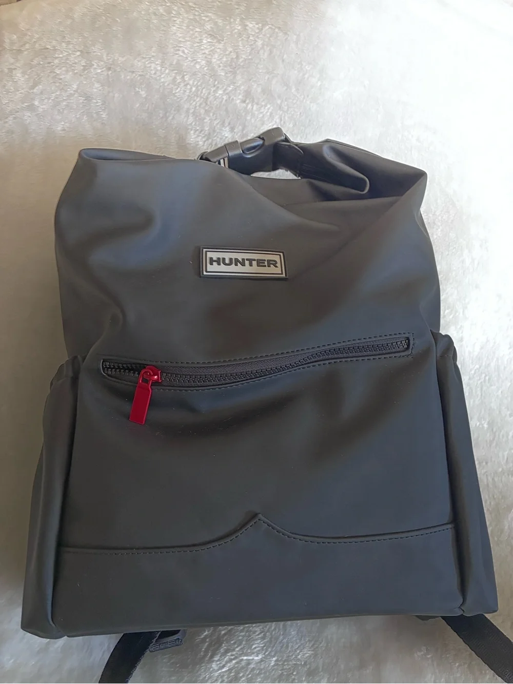 Hunter Black Backpack with Red Trim - Bag